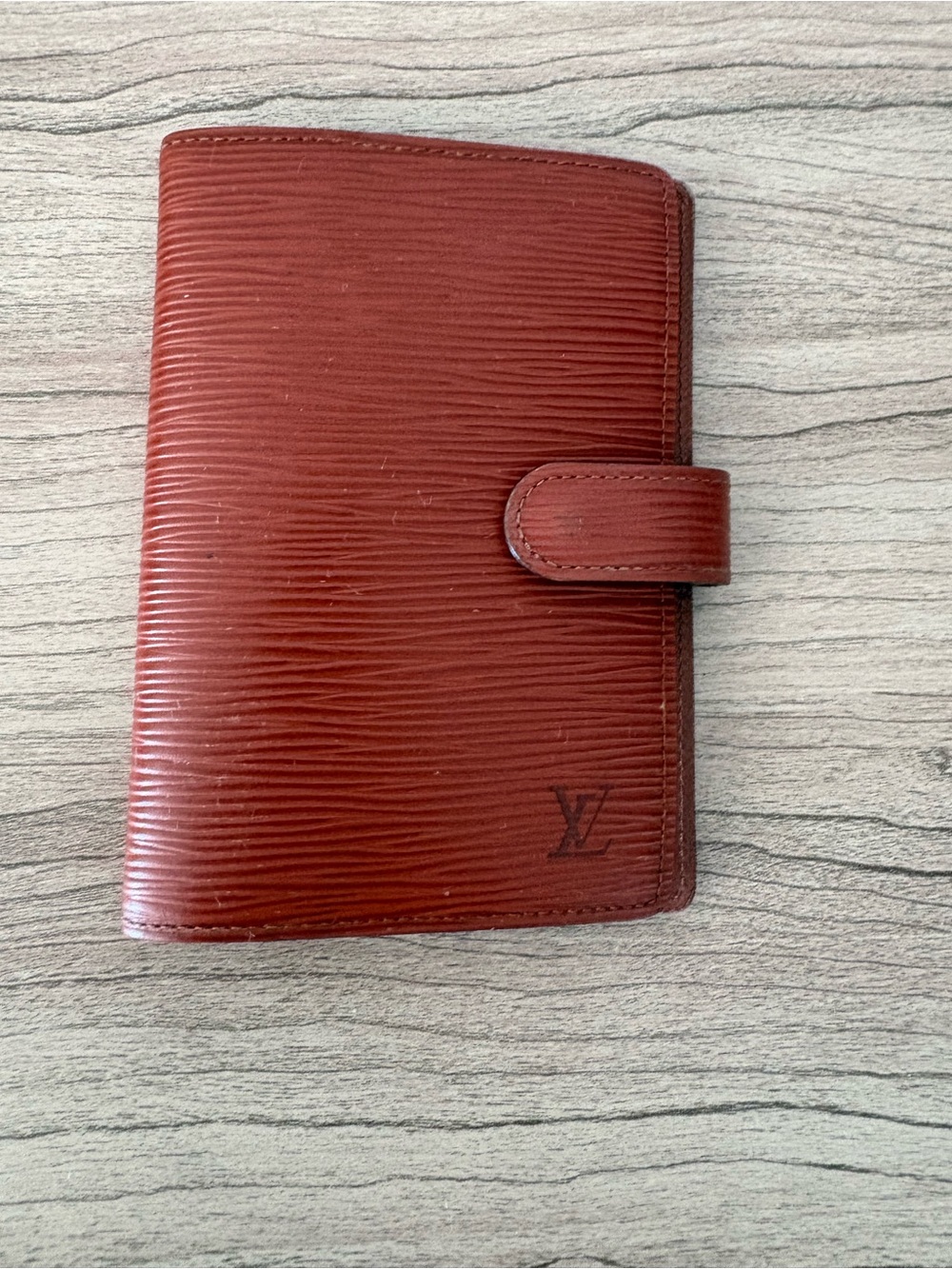 Louis Vuitton Agenda Cover Brown Epi Leather 90s